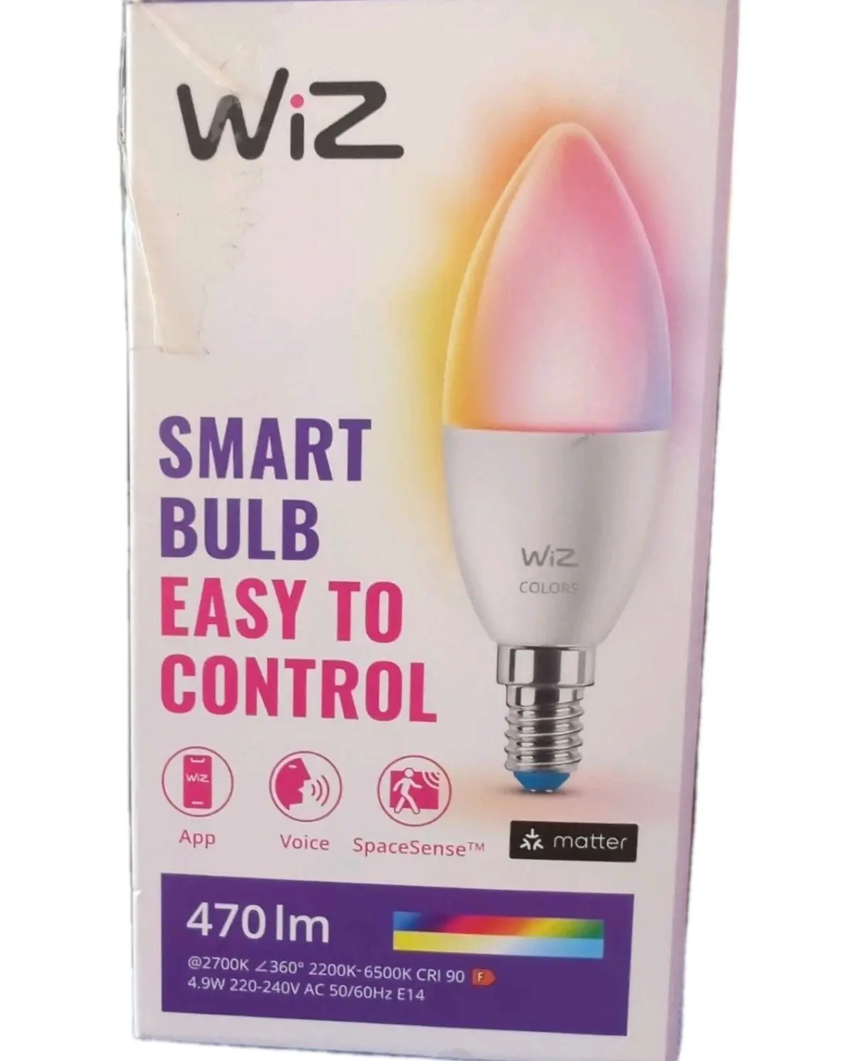 15 Wiz Smart Bulb Easy To Control 470 lm CRI 90 4.9W E14 2700K-6500K 360° 50/60hz - Image 1