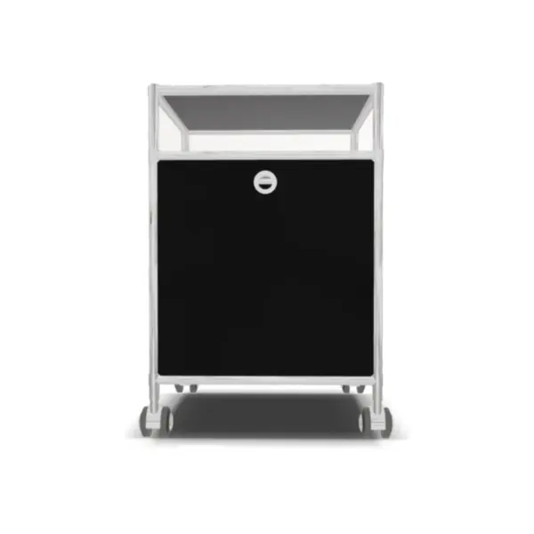 System4 Drawer Unit with 1 Drawer on Casters, 39 x 39 x 67 cm, Black