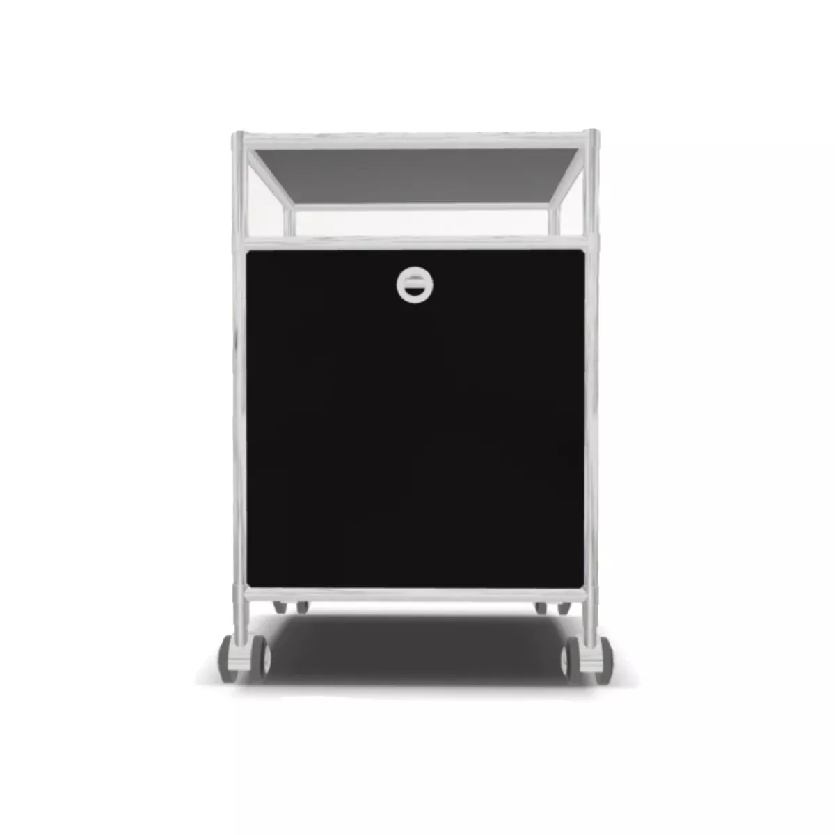 17 System4 Drawer Unit with 1 Drawer on Casters, 39 x 39 x 67 cm, Black - Image 1