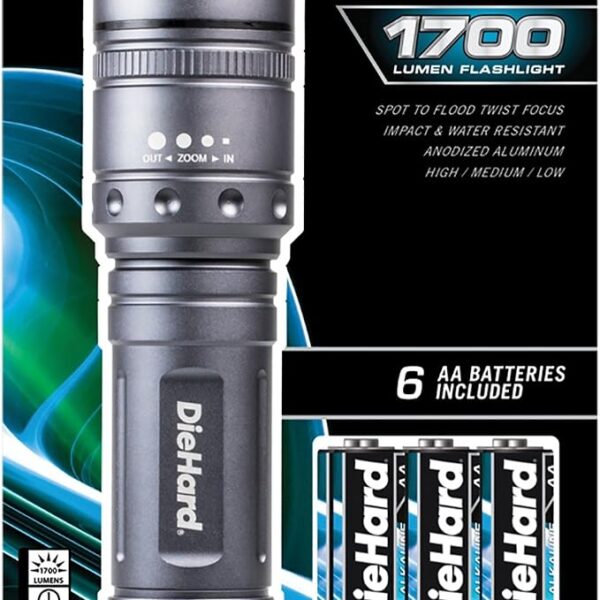 DORCY INTERNATIONAL DIEHARD 1700 LUMEN FOCUSING FLASHLIGHT 41-6123
