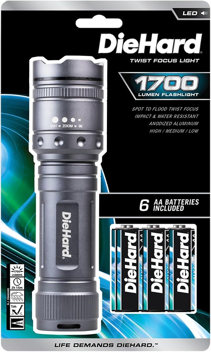 21 DORCY INTERNATIONAL DIEHARD 1700 LUMEN FOCUSING FLASHLIGHT 41-6123 - Image 1