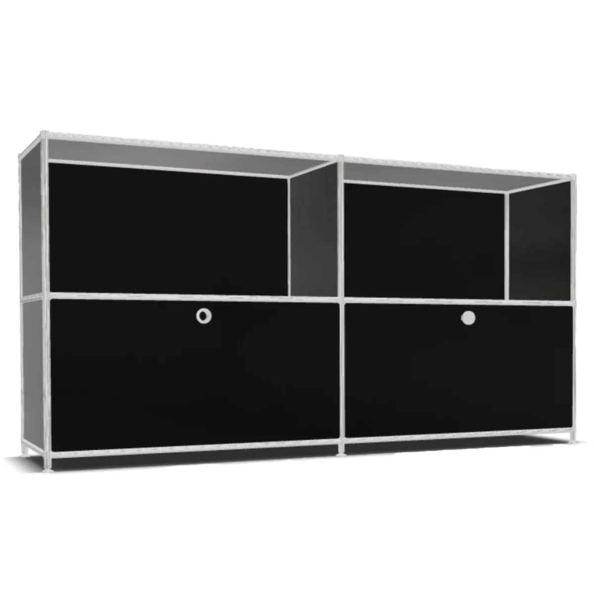 21 System4 Sideboard with Drawers, 153 x 80 x 40 cm, Black - Image 1