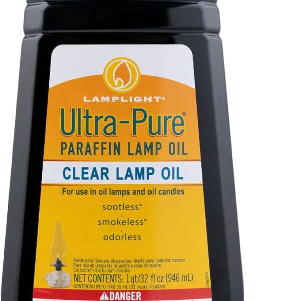 Lamplight Ultra-Pure Lamp Oil, Clear, 32 Ounces