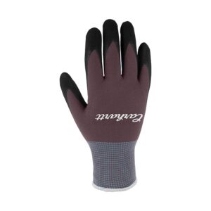 Carhartt Women's All Purpose Nitrile Grip Glove, Deep Wine,M