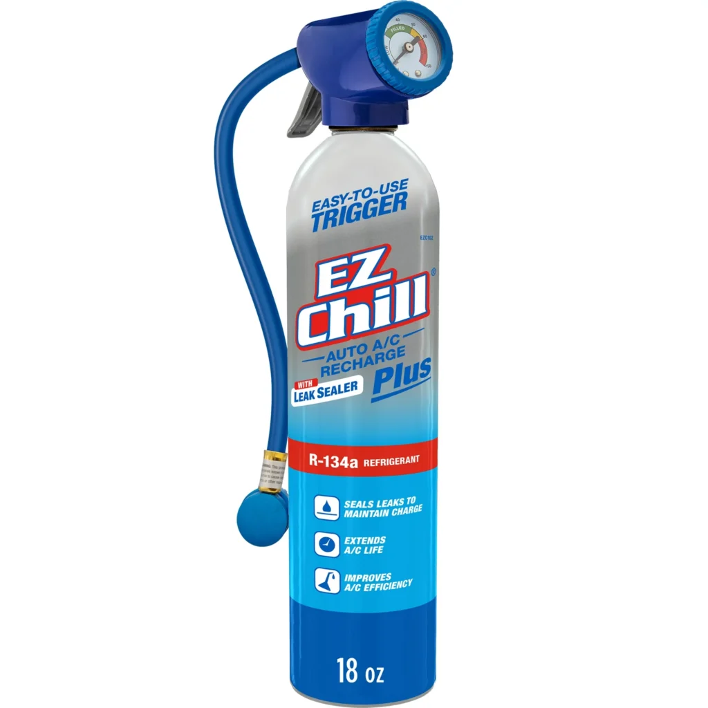 6 EZ Chill R-134a Auto AC Recharge Kit with Leak Sealer Plus – 18 OZ - Image 1