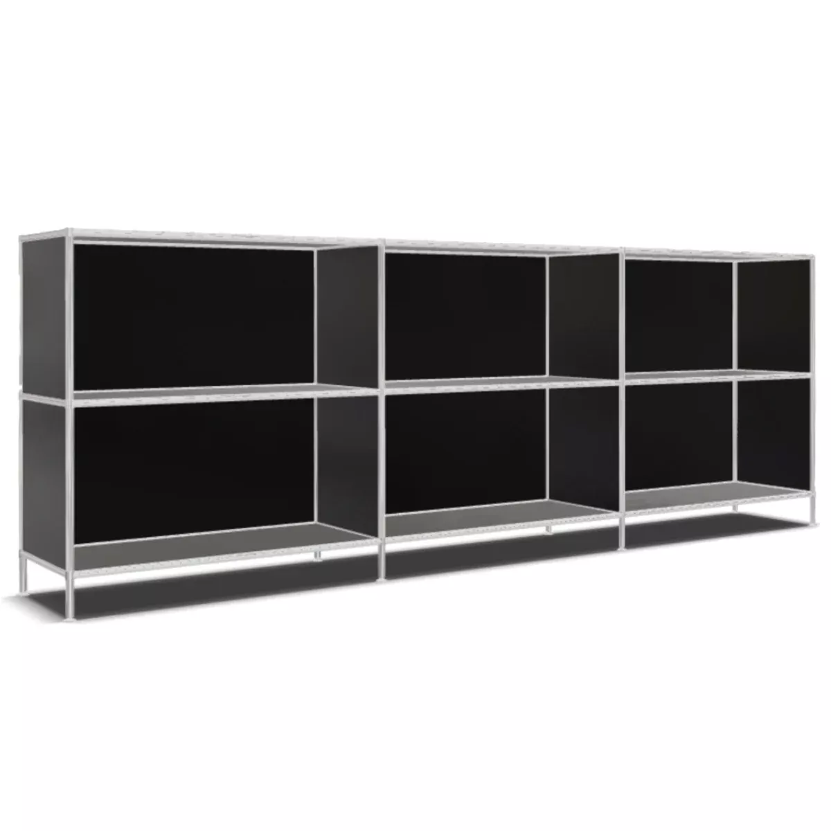 7 System4 Shelf, 228 x 80 x 40 cm, Black - Image 1